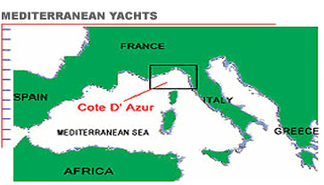 mediterranean map for yacht charters