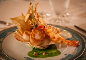 yacht charter cuisine